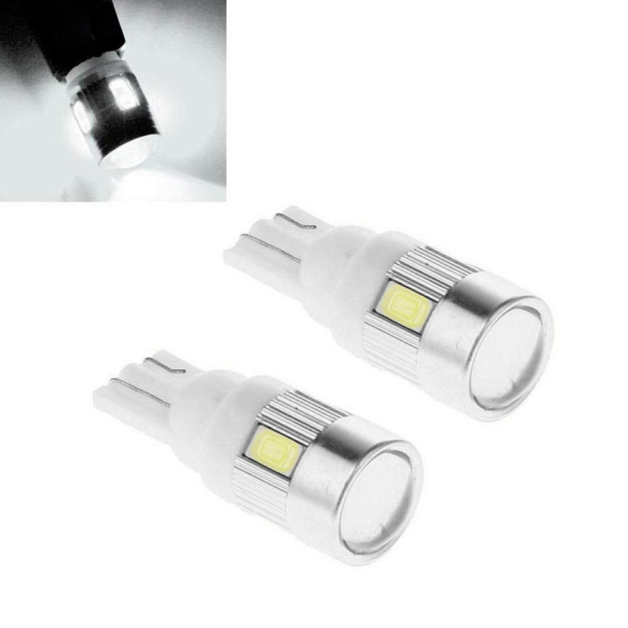 Set 2 x becuri auto LED, T10, 6 SMD, 5W, canbus, alb