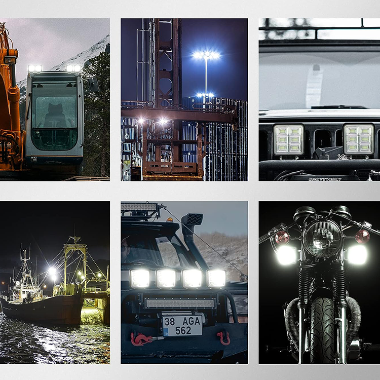 Set 2 x proiectoare auto LED, 144W/set, 10/30V