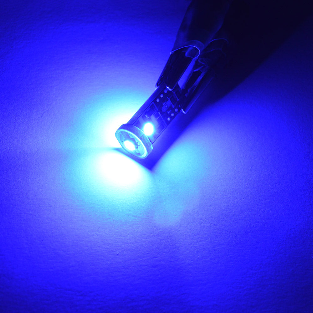 Set 2 x becuri auto LED, T10, SMD, 5W, albastru