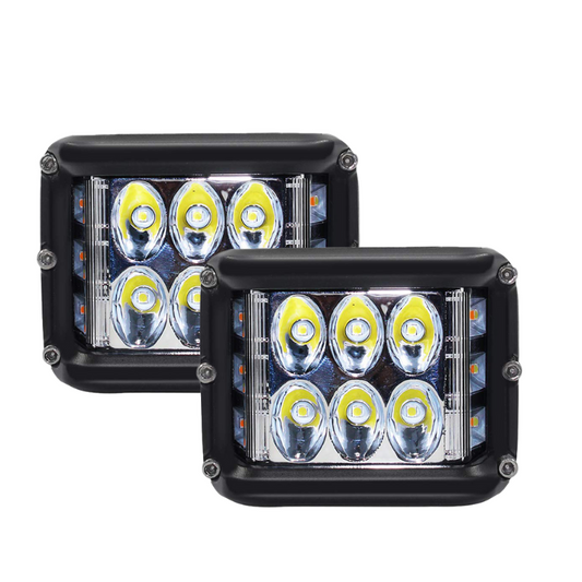 Set 2 x proiectoare auto LED, 144W/set, 6500K