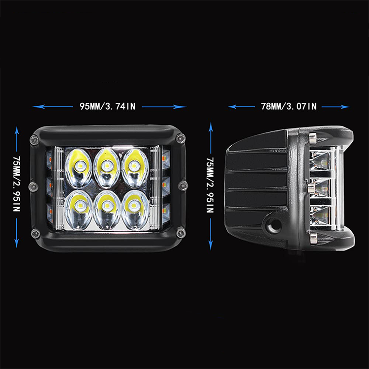 Set 2 x proiectoare auto LED, 144W/set, 6500K