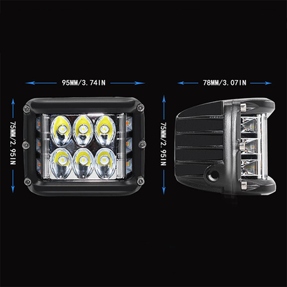 Set 2 x proiectoare auto LED, 144W/set, 6500K