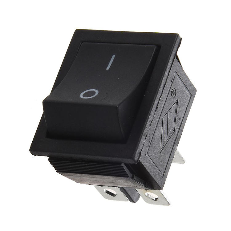 Buton intrerupator auto, negru, 4 pini, 2 pozitii