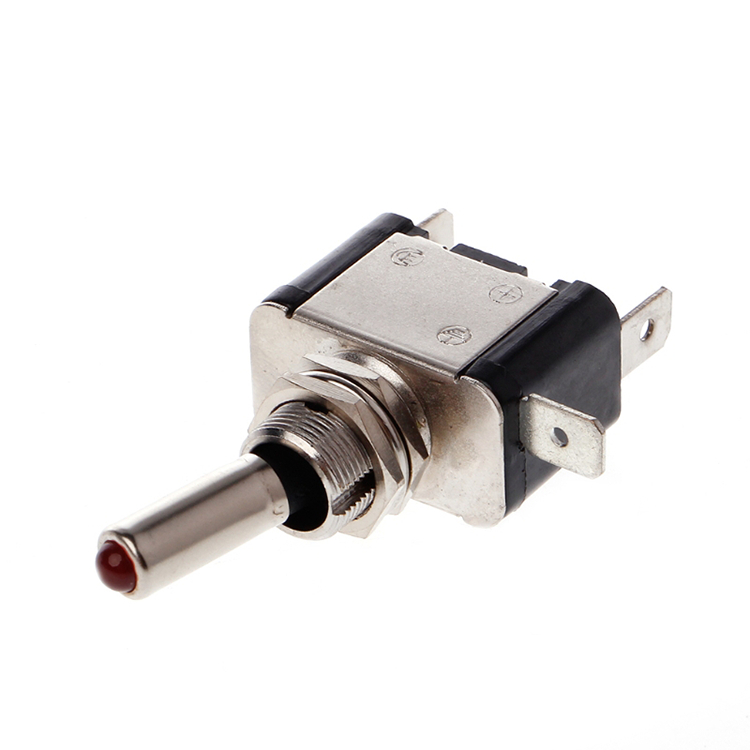 Intrerupator auto, 3 pini, 20A, LED rosu, 12V