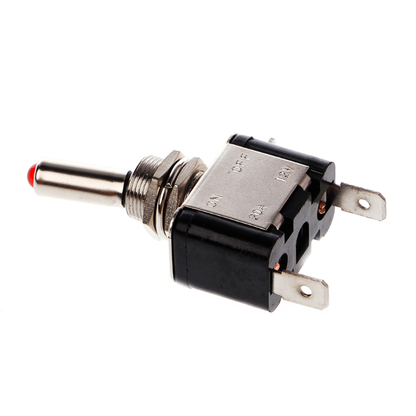 Intrerupator auto, 3 pini, 20A, LED rosu, 12V