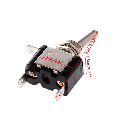 Intrerupator auto, 3 pini, 20A, LED rosu, 12V