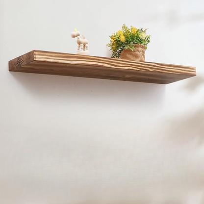 Raft de perete cu suport prindere, lemn, 50cm