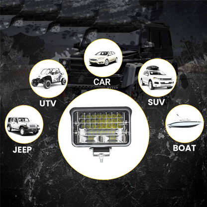 Set 2 proiectoare 48LED, 2 faze, 288W/set, lumina combo, 9/32V