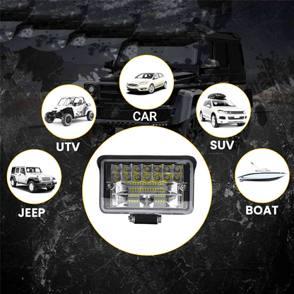 Set 2 proiectoare 30LED, 2 faze, 216W/set, lumina combo, 9/32V