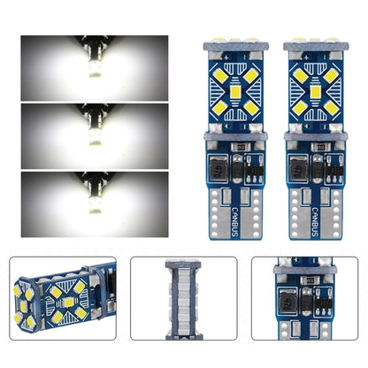 Set 2 x Becuri auto T10 15SMD 5W, canbus, 6000K, 1800lm, 12/24V
