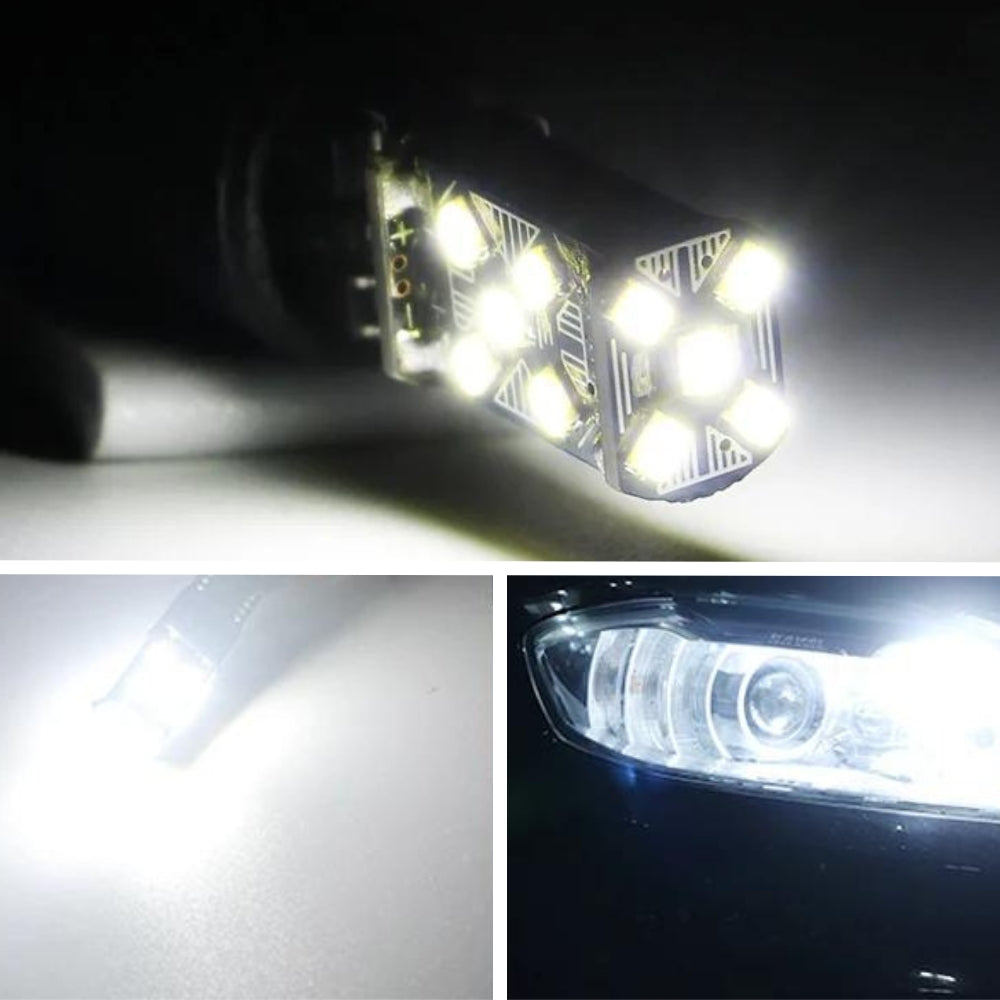 Set 2 x Becuri auto T10 15SMD 5W, canbus, 6000K, 1800lm, 12/24V
