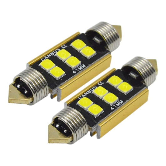 Set 2 becuri auto 6LED SMD C5W, 41mm, canbus, 6000K, 1200lm, 12V