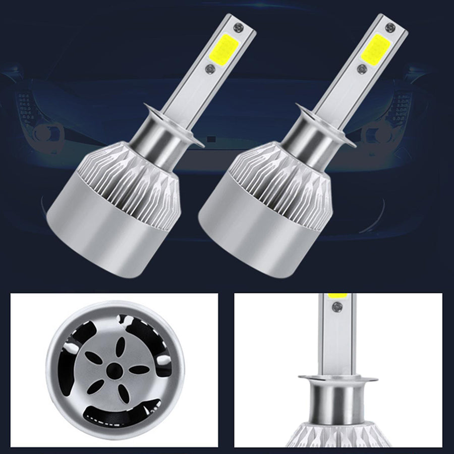 Set 2 becuri auto LED, H1, 6000K, 72W/set, 48LED