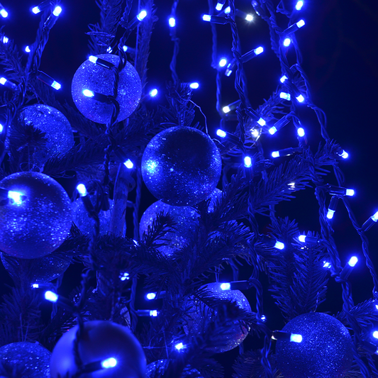 Instalatie liniara luminoasa, 30 metri, 400LED, albastru