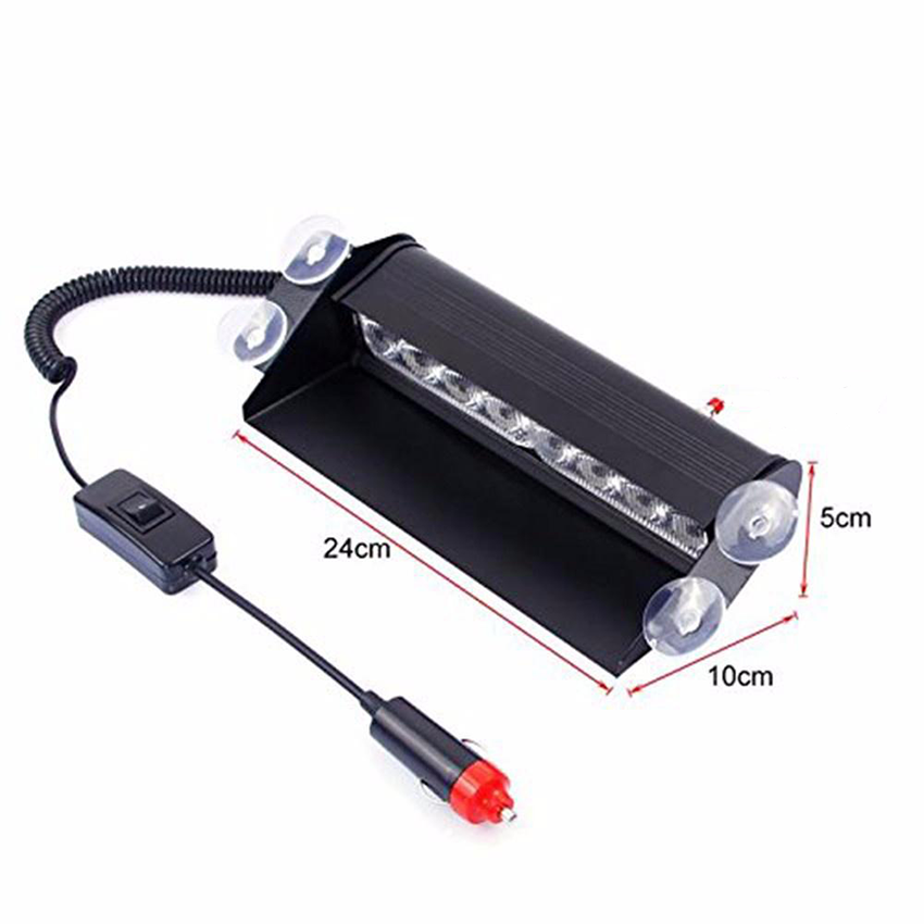 Lampa HB 803C LED stroboscop, montaj parbriz, 8W