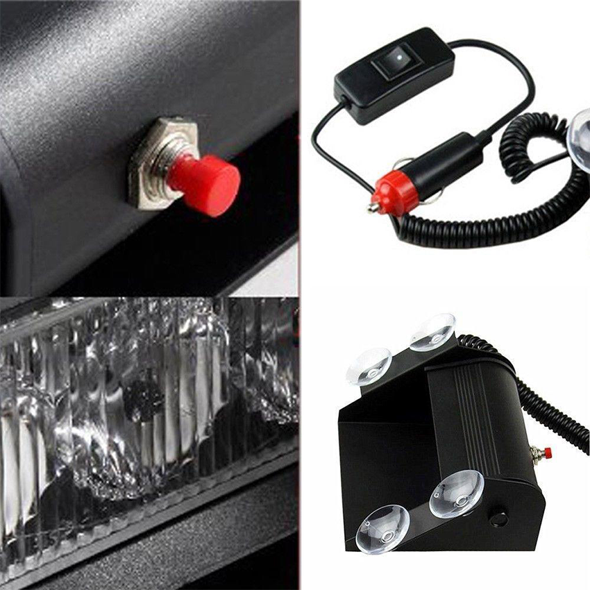 Lampa HB 803C LED stroboscop, montaj parbriz, 8W