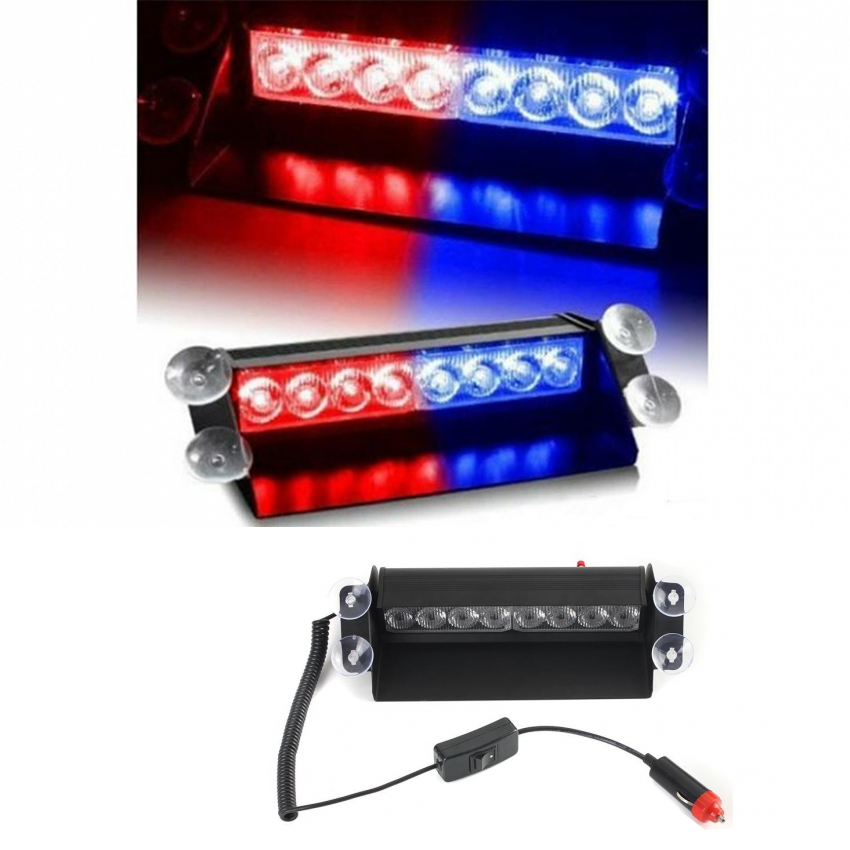 Lampa HB 803C LED stroboscop, montaj parbriz, 8W