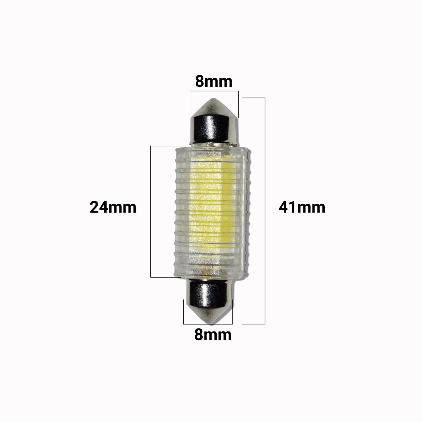 Set 2 x Bec SOFIT 2 COB , 2W cu radiator, 12LED