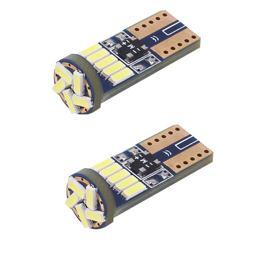 Set 2 x Becuri auto T10 15SMD 4014, 2.16W, canbus, 12V, 6000K