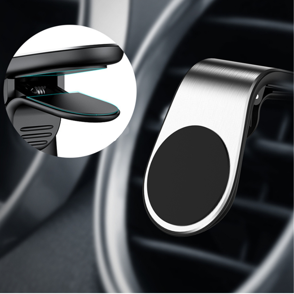 Suport auto telefon, magnetic, cu prindere pe grila de ventilatie