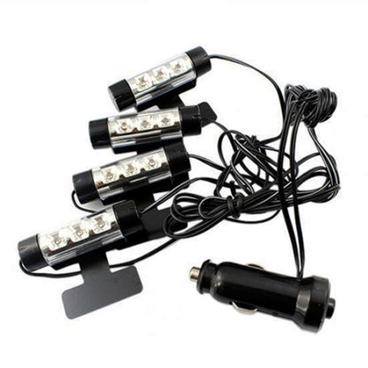 Set 4 x lumini ambientale auto LED, interior, TY780