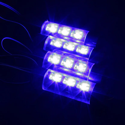 Set 4 x lumini ambientale auto LED, interior, TY780